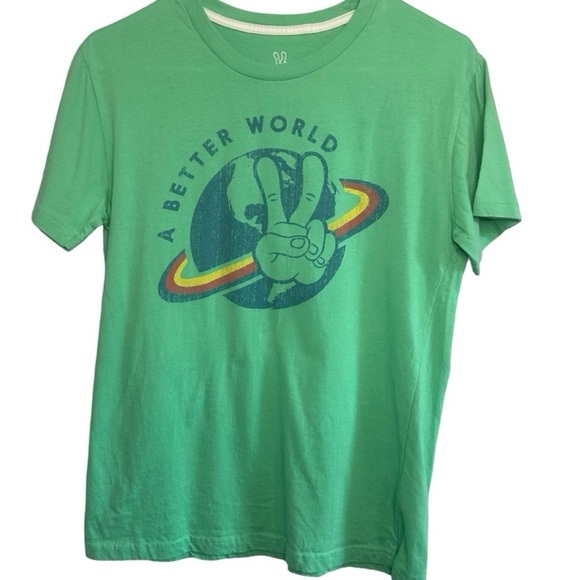 ✌️Dutch Bros Vintage “A Better World” Light Green MEDIUM Tee - Picture 1 of 6